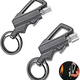 Drumstone 𝐁𝐔𝐘 𝟏 𝐆𝐄𝐓 𝟏 Unique Design Multi-Purpose Keychain Multi-Tool with Flint Metal Match Lighter, Bottle Opener for Hiking, Camping, and Outdoor Activities 𝟏𝟓 𝐘𝐞𝐚𝐫𝐬 𝐖𝐚𝐫𝐫𝐚𝐧𝐭𝐲-picture-50