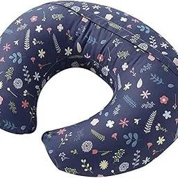 Kazlin Feeding Pillow for New Born Baby with Detachable Cover Breast Feeding & Maternity Nursing Pillow for Breastfeeding Infant Set of Support for Baby and Mom (Blue Plant - 516)-picture-20