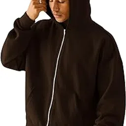 jump cuts || Fullzipper Solid Sweatshirt for men || Hooded Neck || Full Sleeve with Kangaroo Pockets||Hoodie for men||Sweatshirt for man-picture-33