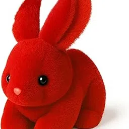 Toyingly Plush Red Bunny Rabbit Stuffed Animal, Soft Cuddly Toy - 27 cm-picture-21