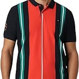louis philippe Men's Striped Slim Fit T-Shirt-picture-24