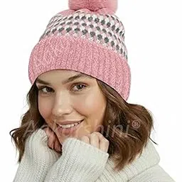 aakarshini Warm Soft Velvet Fur Winter Cap for Women Beanie - Winter Headgear for Girls and Women Free Size-picture-44