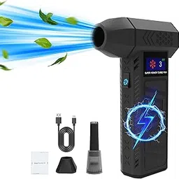 Compressed Air Duster - 180,000 RPM Electric Air Blower, Mini Turbo Snow Blower with LED Display, Rechargeable 8000mAh Battery,4 Gear Adjustable Handheld Jet Dry Blower for PC,Car and Home Cleaning-image-39