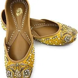 apni jutti Amber Royale, Punjabi Jutti, Yellow Color Embroidered Handmade Jutti for Women with Soft Leather and Double Cushion, Dabka Jutti, Women Punjabi Jutti, Jutti for Women-picture-18