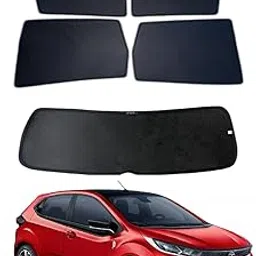 Premium Car Sunshade Fix Type Non-Magnetic Curtain with Rear Dicky Curtain Set of 5pc Tata Altroz-picture-41