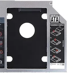 Sata 2.5" Optical Bay 2nd Hard Drive Caddy for 9.5mm Universal CD/DVD Drive Slot-image-79