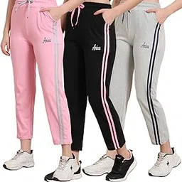 anixa Women's Cotton Casual Pyjama/Track Pant, Women Lower, Lounge Pants, Night Wear - Pack of 3-picture-29