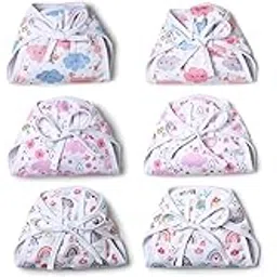 Mom's Pride Langot | New born Baby Essential | 100% Pure Cotton Double Layered | Extra Soft & Breathable Nappy For Baby Girl And Baby Boy | Fits Medium To Large | Up To 5 Kg (0-9 Months) (White Printed, Free Size, 12, count)-image-6