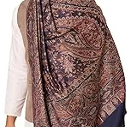 zamour Woolen Jamawar Shawl for Men with Paisley & Floral Jacquard Weaving – Traditional Kashmiri Design Wrap-picture-33