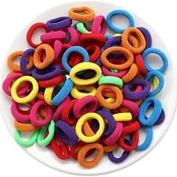 Colorful Mini Hair Elastic Bands, Soft Cotton Ponytail Holders for Girls and Kids, No-Damage Hair Ties, Multi-Color Pack, Non-Slip Small Hairbands(100 pieces hair ties)-picture-16