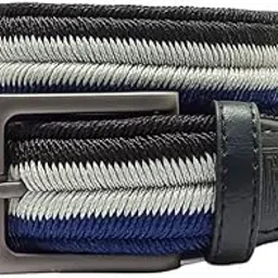 the tie hub Unisex Stretchable Woven Fabric Belt with Fishbone Weave | Hole-Free Design | Fits Up to 40 Inches Waist | Stylish & Durable | Perfect for Casual & Formal Wear-picture-34