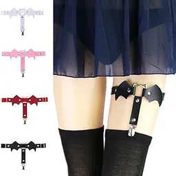 CALANDIS™ Bat Wing Garter Leg Ring Punk Harness Garter Belt Adjustable Suspender Red | Garter Belts | Intimates & Sleep | Womens Clothing-image-90