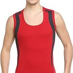 dixcy scott Originals Men's Trendy Fashion Regular Fit Vest Body Fit Colorblock Printed Innerwear - Bold Gym B1100 (Pack of 1)-picture-35