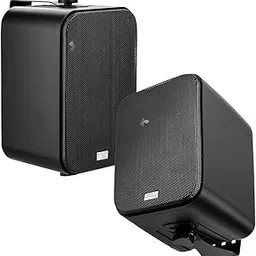 3-Way Outdoor Patio 4" Speaker Indoor Outdoor Stereo Pair Black AP450 image 1