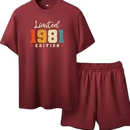 Men’s Lightweight Nightsuit Set | Polyester Pyjama Set with Shirt and Shorts | Comfortable Summer Sleepwear, Beachwear & Loungewear Co-Ord for Men-image-24
