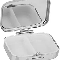 HEAVENGLOW Travel Metal Pill Box Medicine Organizer Container Jewellery Case Storage image 1