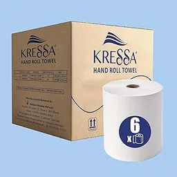 Kressa Hard Roll Paper Towels | Highly Absorbent HRT Rolls | Fast Drying 1.4kg Roll - 170 Metres/Roll (Pack Of 6)-image-7