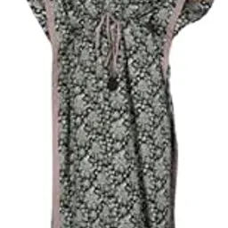 Women's Printed 100% Cotton Kaftan Green-picture-13