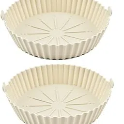 PATULIO 2 Pack Air Fryer Silicone Liners Pot | Air Fryer Tray | Air Fryer Silicone Pot Bowl Baskets | Liner Air Fryer Basket & Baking Tray | Oven Accessories(Multicolor set of 2)-picture-39
