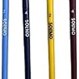 Amazon Brand - Solimo 4pc Multicolored Handle Paintbrush Set for Watercolor and Acrylic Painting (Mix_4pc)-image-24