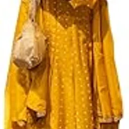 vredevogel Women's Embroidered Silk Blend Anarkali Kurta with Pant & Dupatta Set | Festive & Casual Ethnic Kurta Set for Women-picture-24