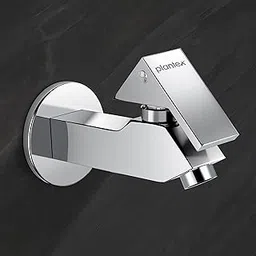 Plantex Pure Brass PRI-301 Water Tap for Bathroom with Water-Saving Technology Tap/Wall Mount Bib Tap with Wall Flange & Teflon Tape-7 Year Warranty (Chrome Finish)-picture-25