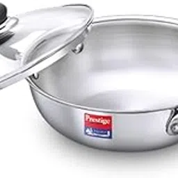 Prestige 28cm/4.25L Tri-Ply Stainless Steel Splendor Kadai with Lid| Gas & Induction Compatible| Even Heat Distribution| Strong and Durable| Perma-Cool Handles-picture-25