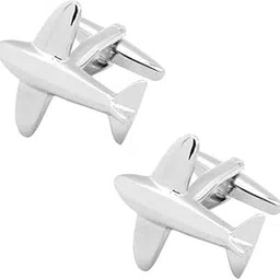 the tie hub Aeroplane Silver Cufflinks – Aviation-Inspired, Premium Brass, Formal & Casual Wear for Men-picture-31