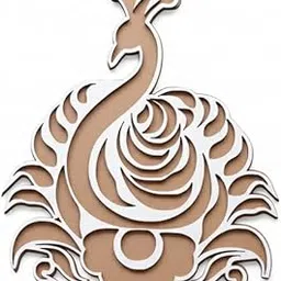 Siara Craftman Peacock Design Rangoli Stencil for Festival Decoration MDF Wood Size (12X12 Inch) SM_1561_SCM-100-Peacock1-image-26