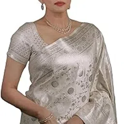 fratona Women's Banarasi Soft Silk Saree Pure Silk with Unstitched Blouse Piece-picture-47
