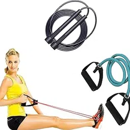 Trendy Exercise Toning Tube & Skipping Rope For Exercise Stretching and Lite Weight With Jumping Rope Men & women-picture-25