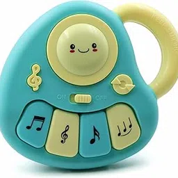 Aditi Toys Baby Piano Musical Infant Toy 4 Key Nodes with 31 Music melodies includes Learning numbers & shapes Flashing Lights Early Learning Baby Tiny Tunes For Boys Girls 6 to 12 months, Blue/Yellow-picture-39