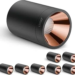 LEDDiT 15 Watt Warm White Round Surface Cylindrical Shape Indoor Ceiling Mounted Spot Light COB Down Light with Aluminium Body - Rose Gold Pack of 8 (with 2 Years Warranty)-picture-28