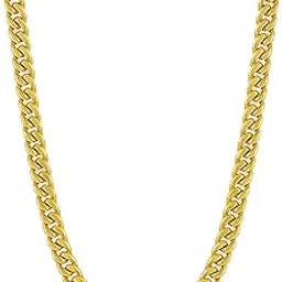 cute gold One Gram Gold-plated Chain for Men and Boys Birthday Gift Anniversary Gift for Husband (21 inch)(CH-1152)-picture-55