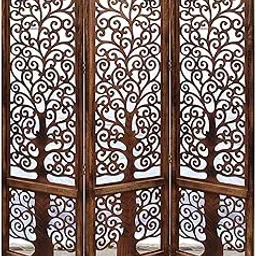 Wooden Screen 3 Panel Wooden Room Divider/Wooden Partition/Wooden Screen/Separator for Living Room/Office Wooden Partition-image-57