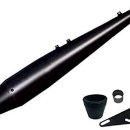 Dhe Best SIL142 Bike Bullet Reverse Cone Megaphone Silencer Exhaust Glasswool Black for RE Classic 350-picture-36