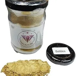 Precious Arts By Sonal - Pearl Mica Powder Pigments (30 gm, Golden)-picture-27