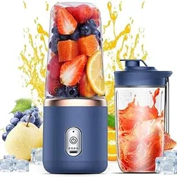 Azmi Portable Blender Electric Juicers Fruit Mixers USB Rechargeable Smoothie Mini Personal Juicer 8 Blades With 1500 Mah Rechargeable Battery-Smoothie Blender.-image-21