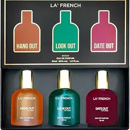 La French Best Fragrance for Unisex Aquatic and Citrus | Perfume Gift Set of 3 (Hang Out + Date Out + Look Out) Upto 24 hrs lasting (Eau De Parfum)-picture-26