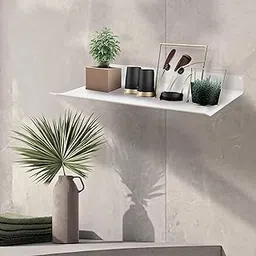 Spillbox Metal Floating Shelf | Wall Mounted Shelf | Invisible Mounting|Decorative Shelf|Living Room|Kitchen Organizer|Stand|Holder for Wi-fi Camera Multipurpose(White, Small)-image-80