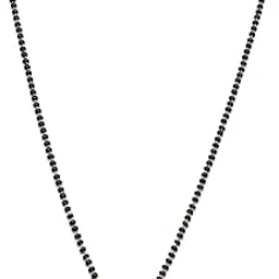 jhb Diamond Mangalsutra With Chain short Length green stone Traditional Black Bead Mangalsutra for women-picture-17