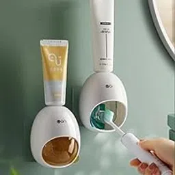 Tyagy Toothpaste Dispenser and Squeezer Organiser for Bathroom, Kids and Adults, Multicolor (Pack of 2 Pcs)-picture-26