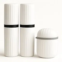 Casa Zura™ Travel Kit for Professionals – 2 Toothbrush Holders + 1 Soap Case | Compact, Leakproof & BPA-Free Toiletry Set for Frequent Flyers, Business & Weekend Trip-picture-32