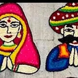 Traditional Indian Woolen Rangoli Floor Mat, Decorative Handmade Design, Multicolor, Cultural Home Decor, Padharo Sa Collection-image-23