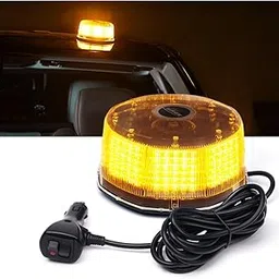 Xprite Xprite Sunbeam Series Amber 14 Modes16W 240-LED High Intensity Emergency Vehicle Strobe and Rotating Light Beacon with Magnetic Mounts-picture-17