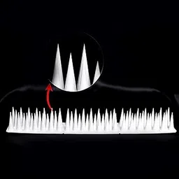 PlastKart (10 Pcs Set) Bird Spikes White with Double Tape |Spikes for AC, Balcony, Window & Railings | Protect from Pigeons, Monkeys, Dogs, Crows & Kabootars | Weatherproof | Covers 10 FT Area-picture-21