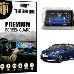 HONEY TEMPERED HUB Screen Guard for Tata Altroz, Nexon, Nexon EV, Harrier, Safari -Car Stereo Screen Protector, Full Coverage, HD Clear (TATA ALTROZ (7 INCH))-picture-32