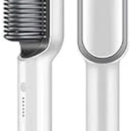 KOLVIN Premium Hair Straightener Brush | PTC Heating Comb for Women & Men | 5 Temperature Control | Anti-Scalding, Fast Heating, Adjustable Temperature | 360° Rotatable Cable | Shockproof | 220/240V-image-99