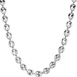 teulrip Anti-Tarnish Coffee Bead Stainless Steel Necklace for Women – Silver-picture-32