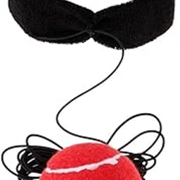 ATORSE Boxing Punching Training Exercise Fight Tennis Ball with Head Band Red-image-6